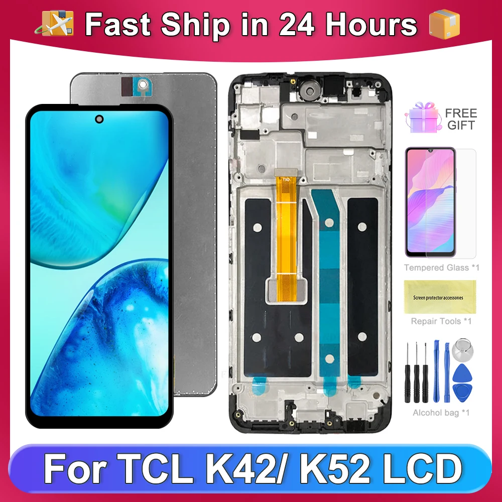 For LG K52 6.6''For LG K42 LMK420 LM-K420 LMK420H LMK520 LM-K520 LMK520E Display Touch Screen Digitizer Assembly Replacement