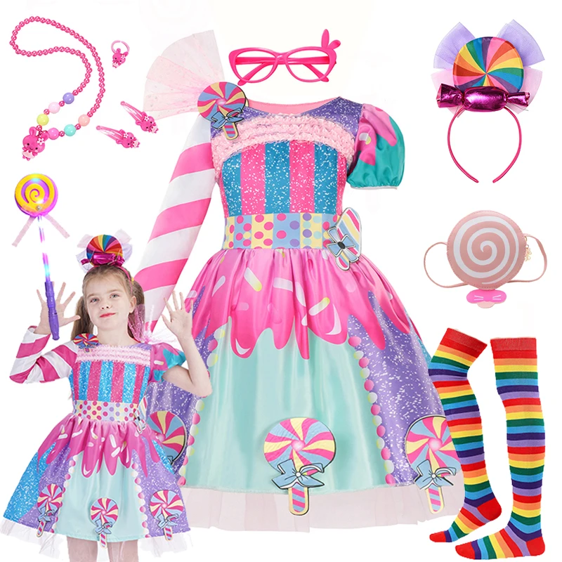 2025 Princess Carnival Purim Clothing Girl Candy Dress Costume Kids Birthday Party Cosplay Costume New Year Unicorn Tutu Dress