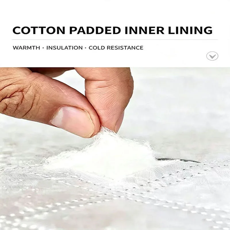 Thick Quilted Winter Thermal Window Curtain, No‑Drill Self‑Adhesive, Custom Size Available, for Bedroom Living Room Home Use