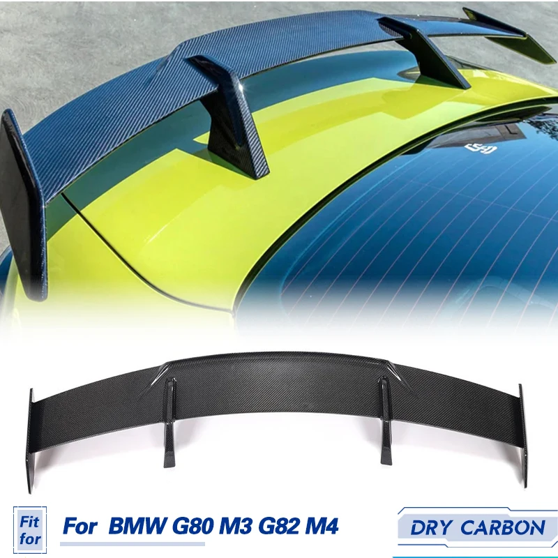 

Car Rear Trunk Spoiler Wings Dry Carbon Fiber for BMW G80 M3 G82 M4 Coupe 2-Door 2021 2022 Racing Boot Lid Wing Lip Rear Spoiler