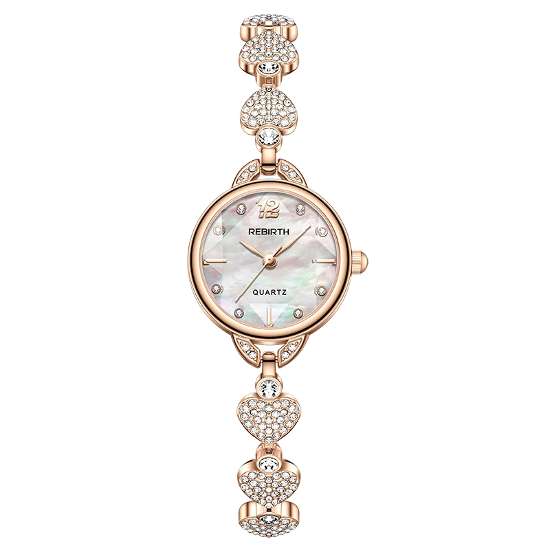 ساعات يد نسائية ذهبية وردية ، ساعة نسائية ، تصميم فريد ، ساعات إسورة للفساتين ، كوارتز ، تخفيضات كبرى