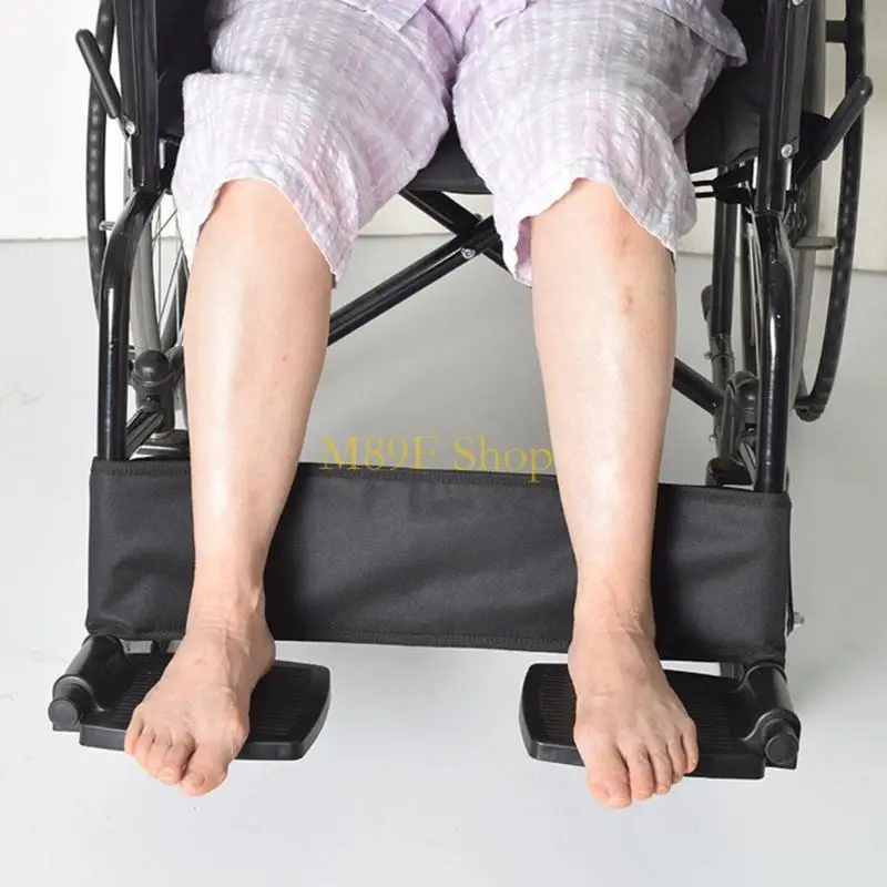 M89F Highly Stength Wheelchair Foot Rest Stabilizer Nonslip Footrests Strap Secure and Universally Design Easy Installation