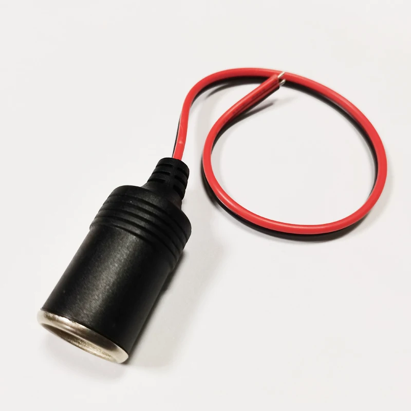 NCHTEK 18AWG 5A 12V Female Car Cigar Cigarette Lighter Socket Plug Connector Cable About 30CM / 1PCS