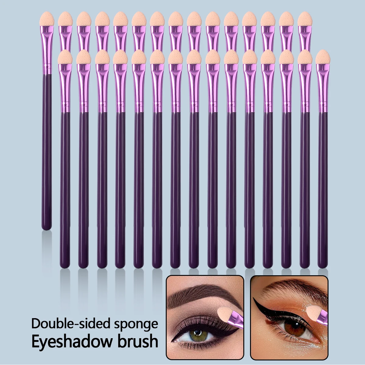 Conjunto de pincéis de maquiagem com cabeça de esponja, pincel de sombra, pincel corretivo e pincel de manchas, ferramentas de maquiagem multifuncionais com 10/20/30 peças