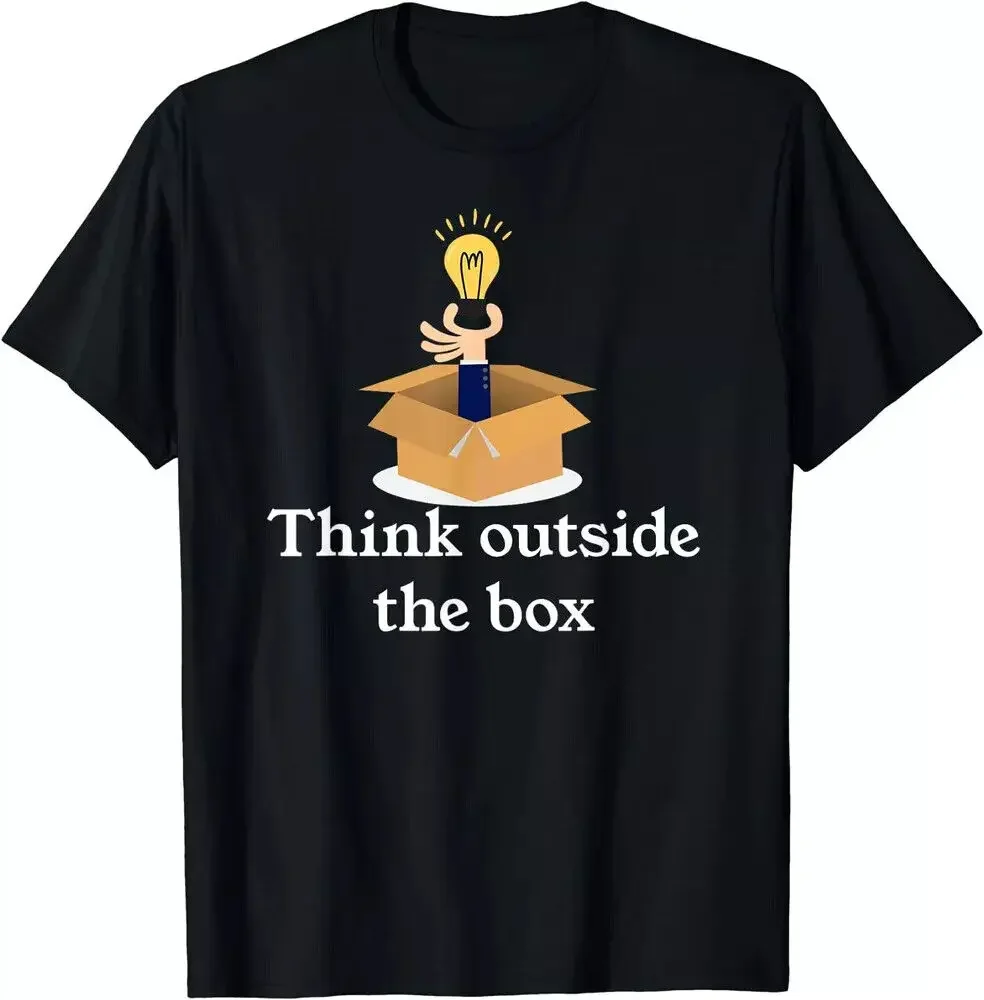 

Hot Sale!!! Funny Lamp Think Outside The Box Unisex Gift T-Shirt Anime Pattern Y2K Summer Brand
