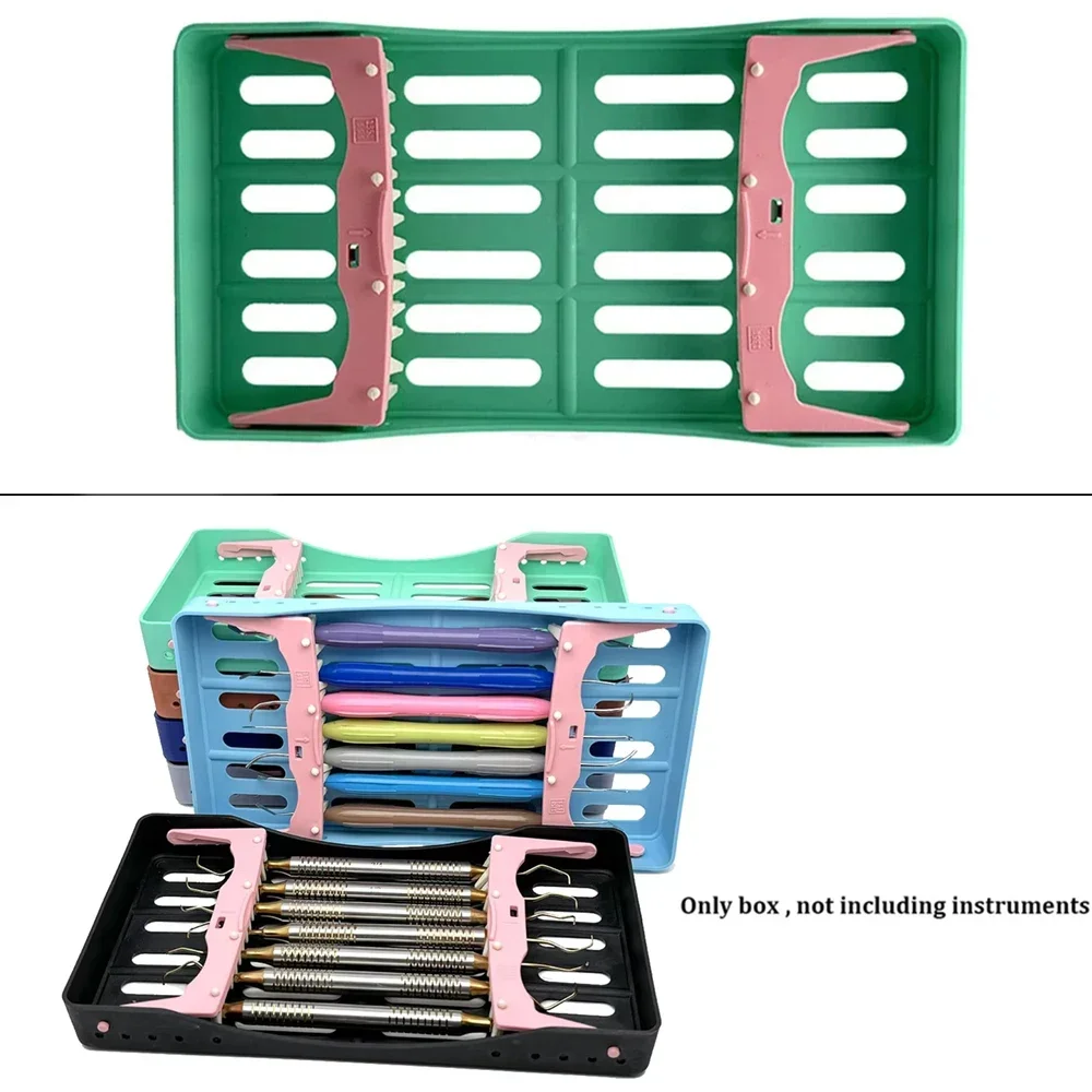 

7 Holes Dental Sterilization Box for Instrument Filler Aesthetic Sterilization Tray for Lm Resin Knife Plastic Dresser Tools