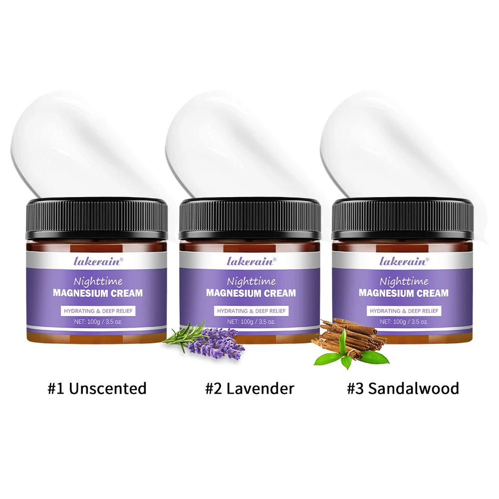 Magnesium Lotion Nighttime Magnesium Cream Lavender Legs Arms Chest Care Natural Aid for Deep Sleep Moisturizer After-sun repair