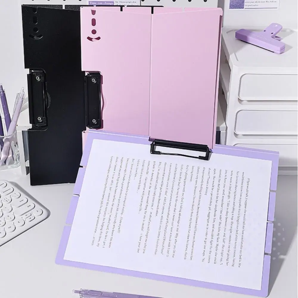 PP A4 Plate Clamp Horizontal/Verhical Dual-use Clipboard Multifunction Verhical Test Paper Storage Organizer Stationery