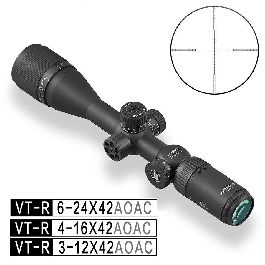 Illuminated Field Discovery Scopes, VT-R 3-12X42, AOAC 4-16, 6-24 Object Focus, Super Thin-wall Effect, Large Field of View