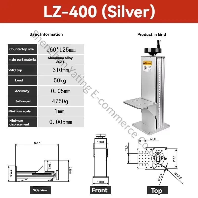 Z-axis Precision Displacement Sliding Table Screw Vertical Fine-tuning Optical Manual Lifting Table LZ200/300/lifting Table