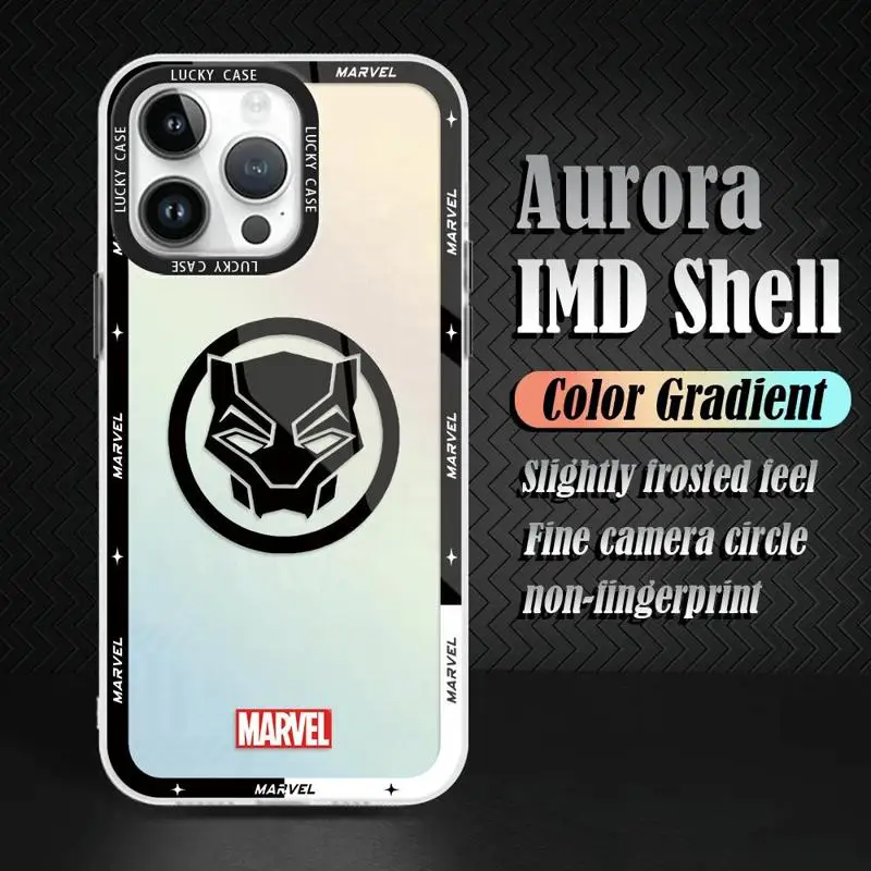 Funda de silicona negra con logotipo de Marvel para Xiaomi Redmi A2, A1, X3NFC, K40Pro, X5, X3, K40, A2, A1Plus