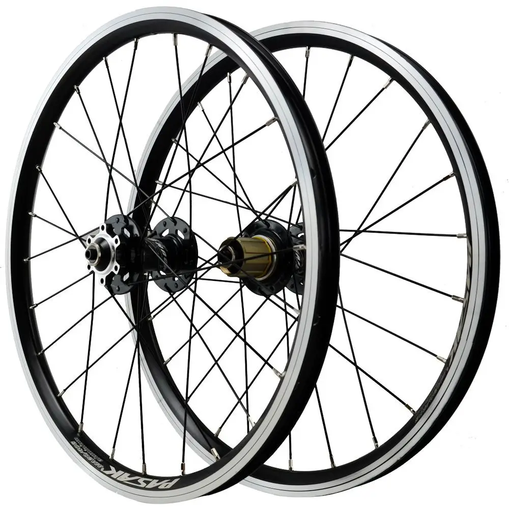 

Колесная пара Pasak Mtb 20 дюймов 406 451 Дисковый тормоз 24 отверстия V Тормозной обод Клапан Шредера HG 12s