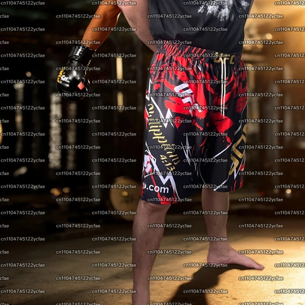 UFC غير منفوش بواسطة بلاك جون جونز قصيرة تناسب القتال القصير 2025 الرجال الجديدة النساء الأطفال الرياضة في الهواء الطلق القتال شورت المصارعة