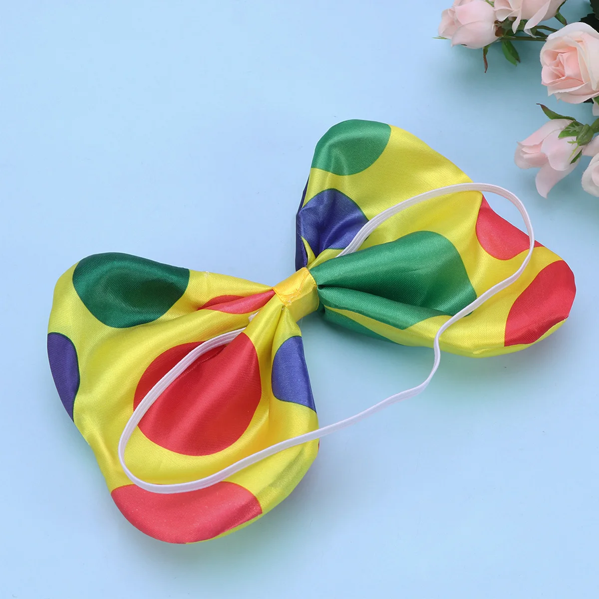 

Bowtie Butterfly Knot Satin Polka Dot Elastic Clip-On Fancy Dress Accessory For Halloween Christmas Party Costume
