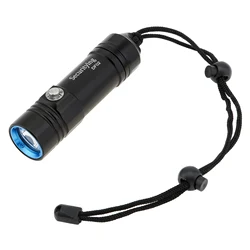 D1E L2 LED Scuba Diving Flashlight Underwater 80M Waterproof LED Indicates Battery Power Night Dive Torches with 4 Modes Lights