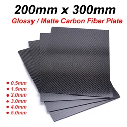 200mm X 300mm 0.5mm 1mm 1.5mm 2mm 3mm 4mm 5mm Carbon Plate Panel Sheets High Composite Hardness Material Carbon Fiber Board