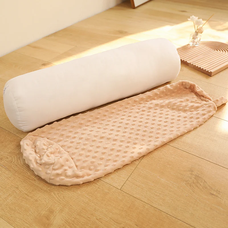 60/100/150cm fronha cilíndrica macia longa capa de almofada confortável capa de almofada pescoço reforço travesseiro rolo encosto de cabeça