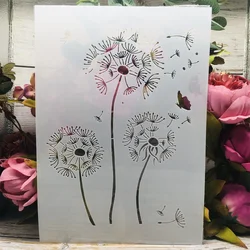 A4 29*21cm Dandelion DIY Layering Stencils Wall Painting Scrapbook Coloring Embossing Album Decorative Template