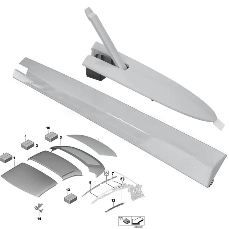 Superior-2Pcs سقف علوي غطاء المفصلي الزخرفية غطاء الكسوة لسيارات BMW 3 4 Series E93 F33 M3 F83