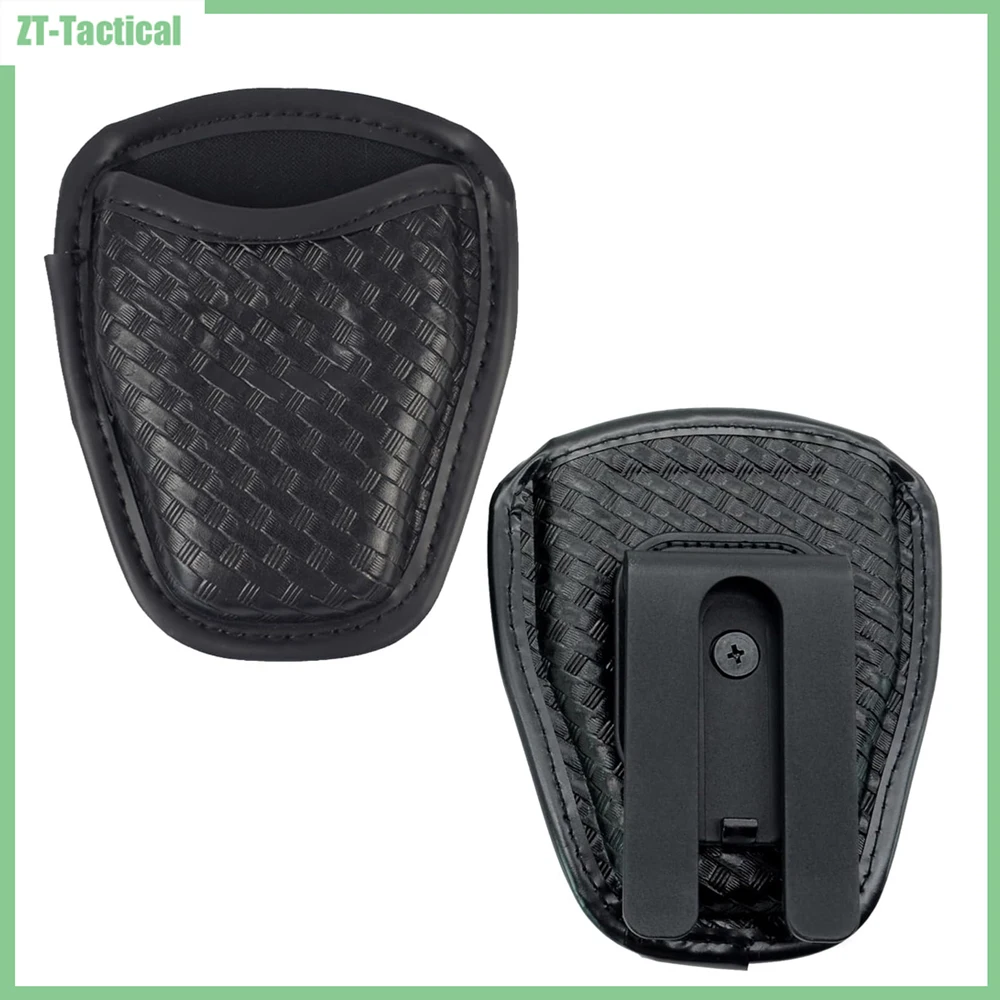 Basketweave Open Top Single Handcuff Case w/360 Degree Rotating Belt Clip, Open Top Cuff Case for Law Enforcement Duty Belt