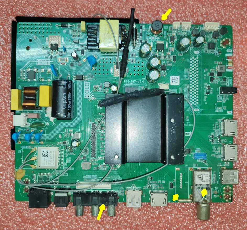 P75-2874V6.0 Three in one WiFi network TV motherboard tested well Physical photos, multiple specifications