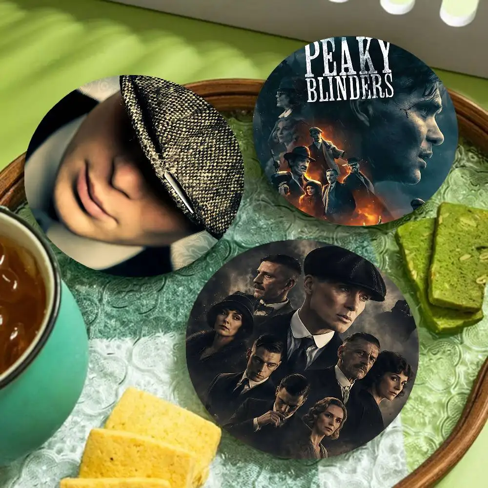 P-Peaky Movie B-Blinders TV Vintage Wooden Designs for Coffee & Tea, Washable Art Pieces for Cozy Home Cafe