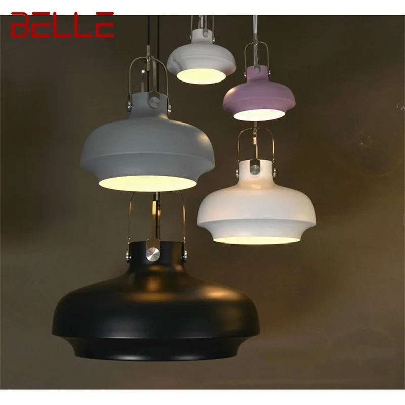 

BELLE Nordic Pendant Light Modern Creative Colorful LED Lamps Fixtures For Home Decorative Dining Room