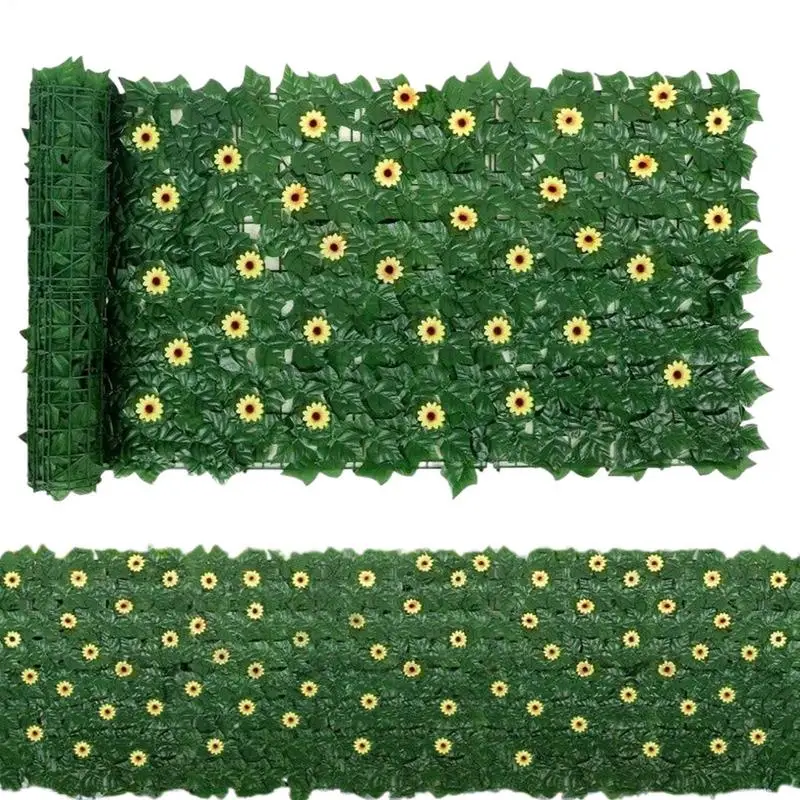 

Ivy Fence Privacy Screen 1x3m Outdoor Expandable Privacy Fence Screen Greenery Plant Vine Grass Panels With 96 Sunflowers Garden