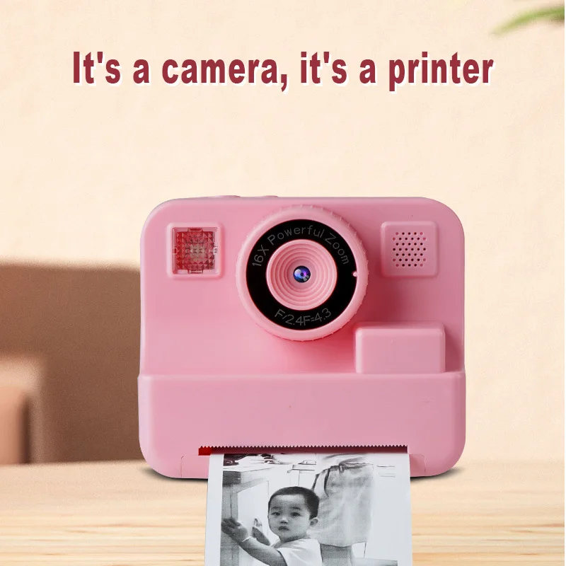 Instant Print for Kids Thermal Print Camera for Toys for Girls Boys Birthday Gifts 1080P HD 2.4inch Screen With 32G SD Card