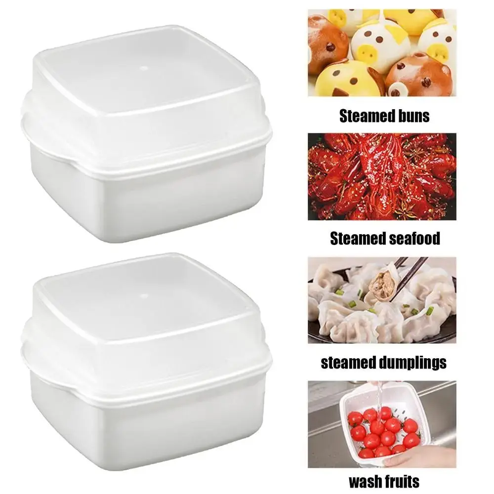 

Multi-layered Microwave Oven Steamer Box with Lid Heat-Resistant Kitchen Steamer Plastic Vegetable Lunch Box