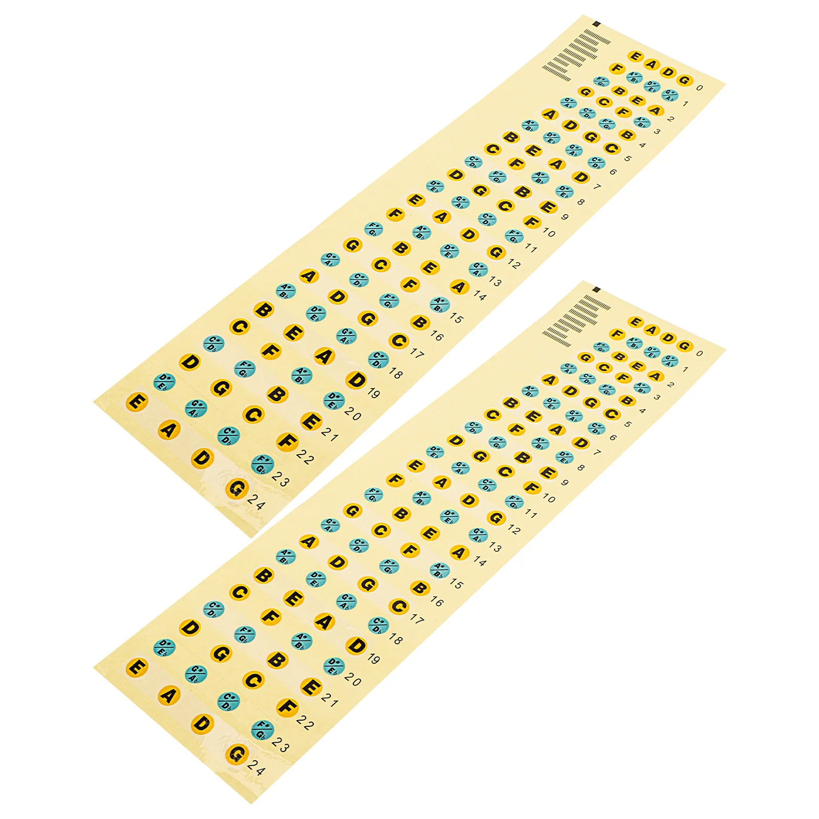 2pcs Bass String Stickers Scale Decals For Fretboard Note Map Learning Tool Beginner Practice Accessory Instrument