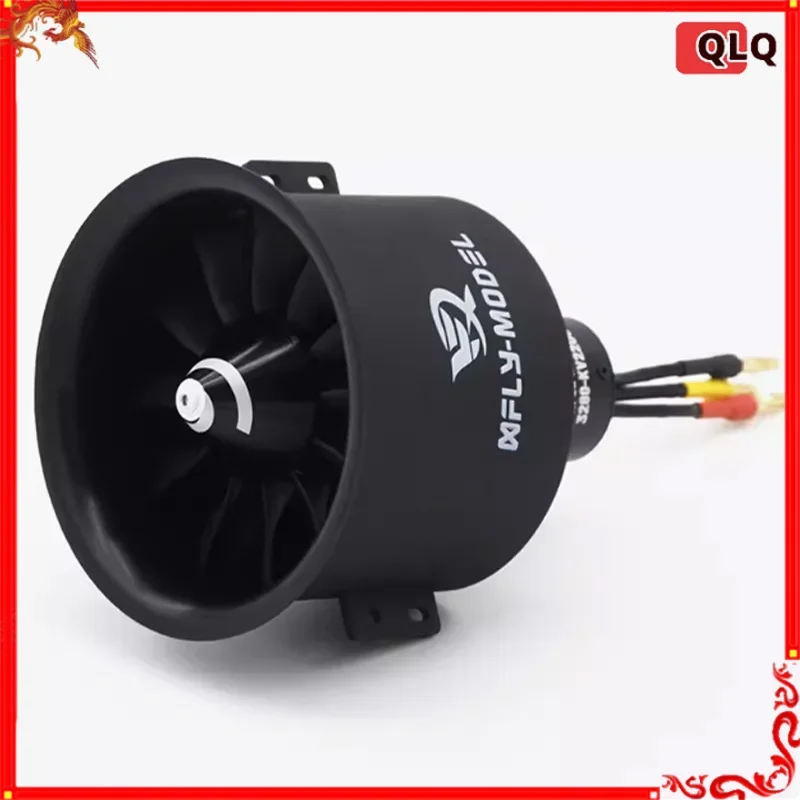 Xunfei Model 80mmv1 12 Blade Culvert Power Unit Electric Culvert Fan 3280-kv2200 Internal Rotation 6s Remote Control Aircraft