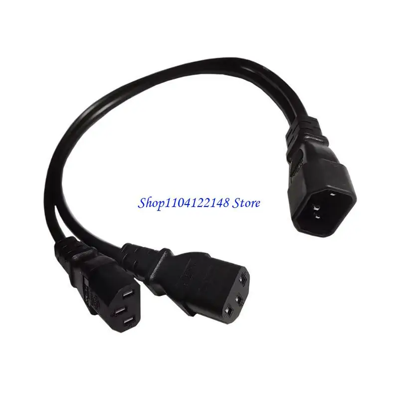 P9FA C14 to 2x C13 Splitter C14 Male to C13 Female Power Splitter Adapter Cable Cord IEC320 C14 Male Plug to C13 Female
