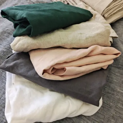 100% Linen Duvet Cover Basic Style Natural French Washed Flax Solid Color Soft Breathable Farmhouse Bedding with Button Closure