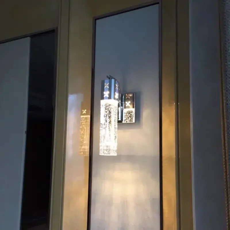 

Романтический пузырь для гостиной, современный 3 Вт светодиодный хрустальный настенный светильник, хрустальный настенный светильник, светодиодный блеск, настенные светильники для переменного тока 90--260 В