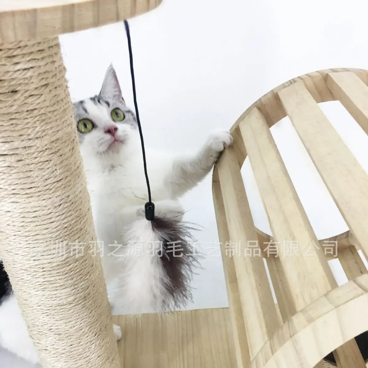 Natural replacement head self-hi artifact cat climbing frame toy accessories pendant cat teaser rope