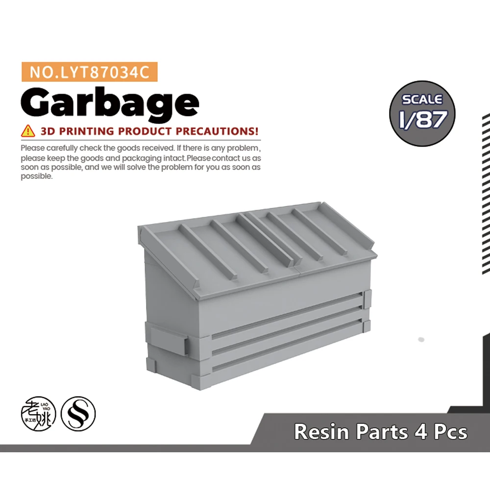 Yao's Studio LYT87034C 1/87 HO Garbage For Model Railroads Display Type-3 