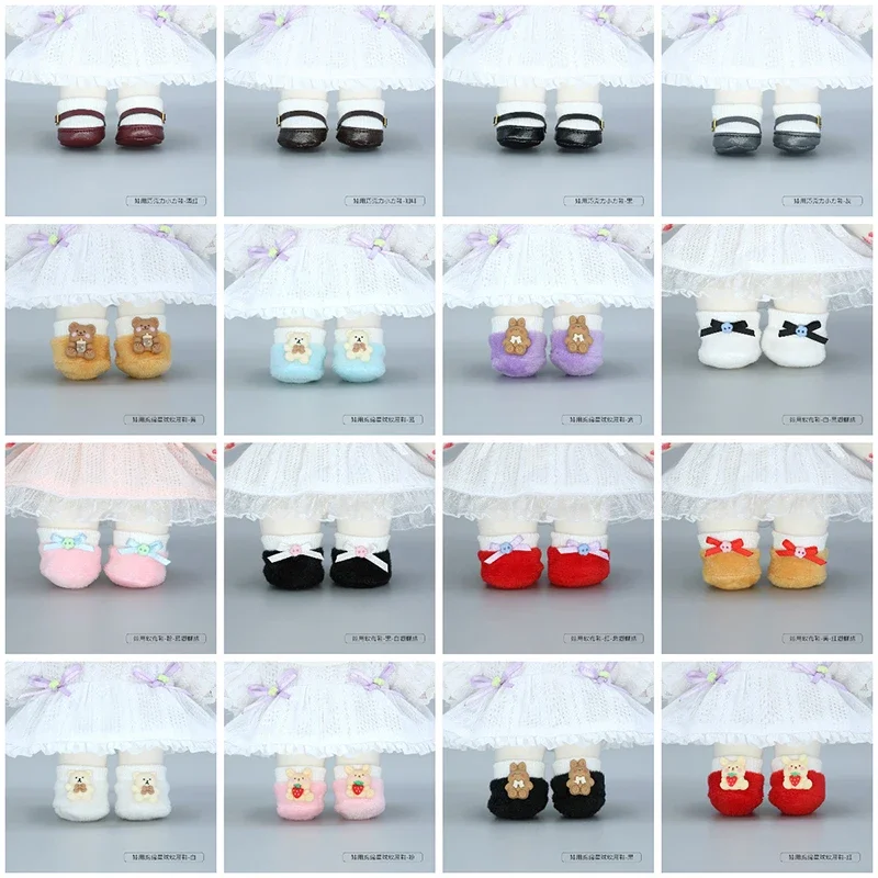 20cm Doll Shoes Handmade Doll Accessories for Dress Up Play with Cute Cotton Idol Doll DIY Toys Doll Shoes in Stock