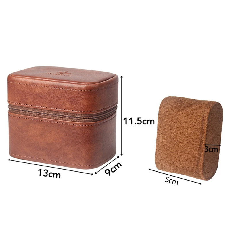 2 Slots Luxury Pu Leather Watch Box Jewelry Series Storage Display Rack Travel Portable Cowhide Watch Box Jewelry Box Gift Box