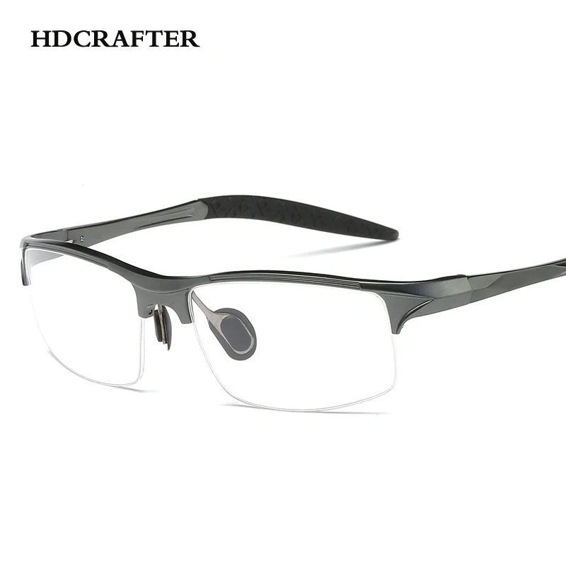 HDCRAFTER Aluminun Alloy Glasses Frame Men Prescription Optical Myopia Eyeglasses Frames Brand Designer Sunglasses frame