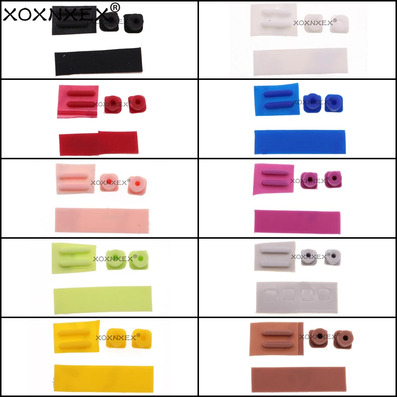 Rubber Feet Screw Feet Screw Cap Cover Set Replacement for DS Lite for NDSL Game Consol Screw Feet Rubber Pad