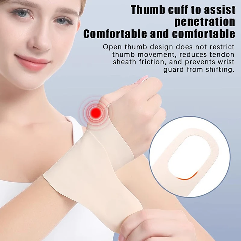 1Pcs Adjustable Thin Compression Wrist Guard Sprain Wrist Brace Tendon Sheath Pain For Men Women Wrist Exercise Safety Support