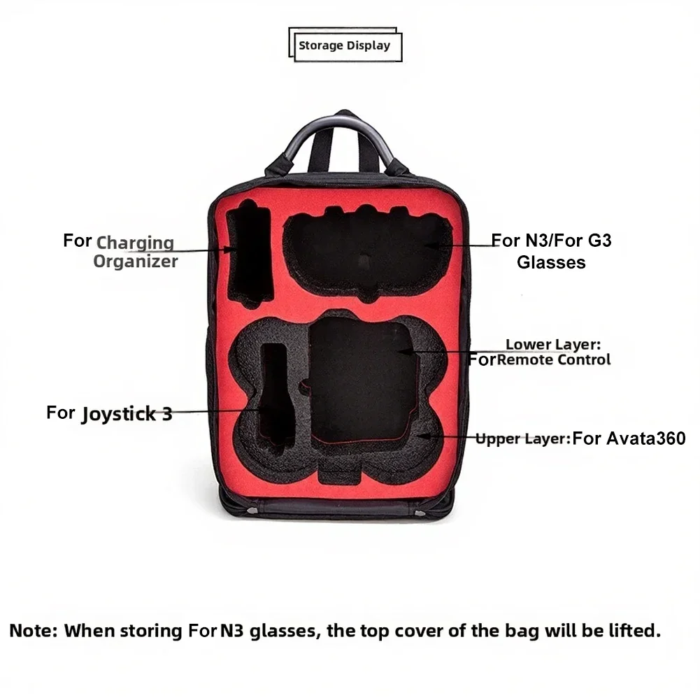 For DJI AVATA 360 Backpack Shoulder Bag Carrying Case Waterproof Portable Case Backpack EVA Design Versatile Accessories Tools