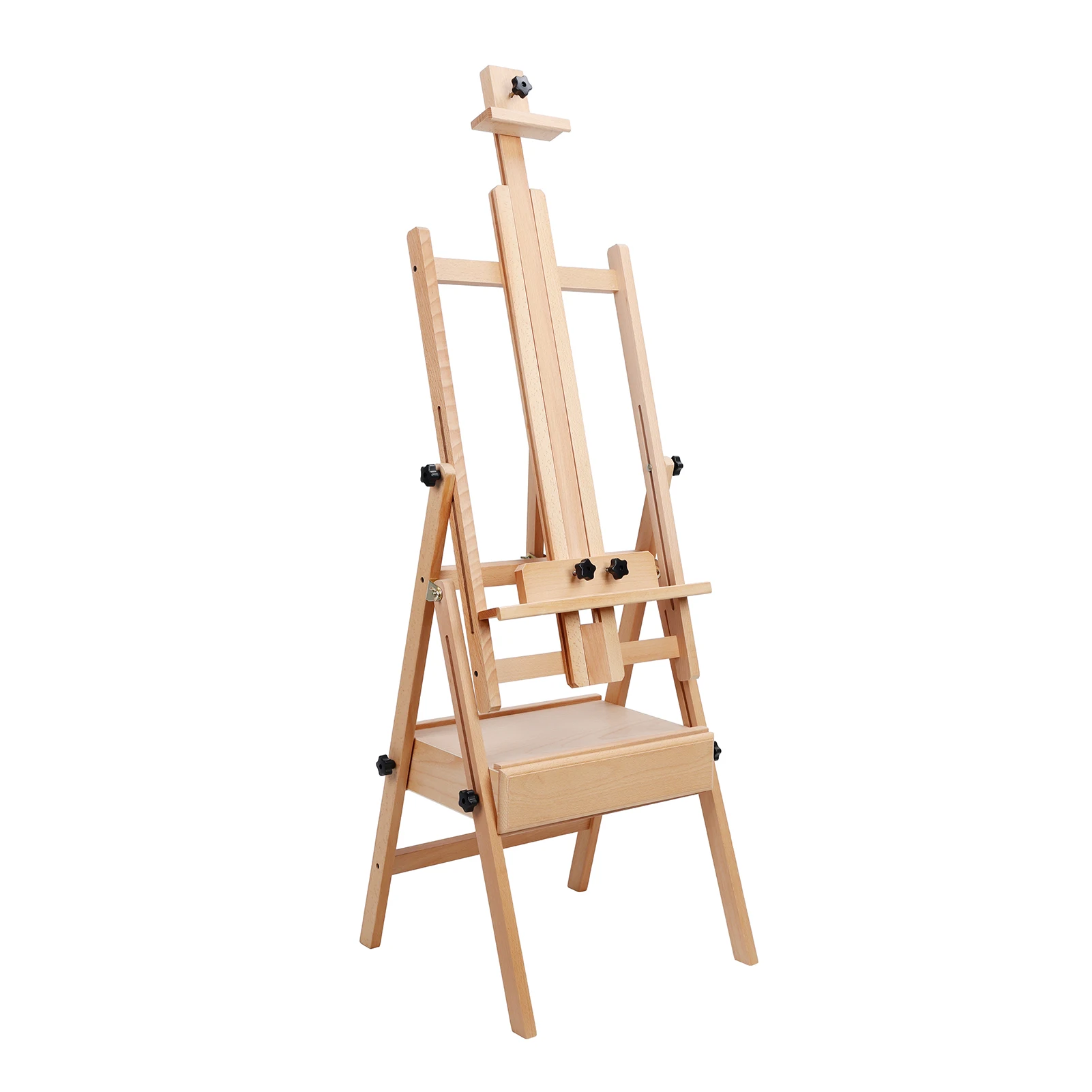 Wooden French Sketchbox Easel with Drawer Adjustable Studio Field Sketch Box Easel Easel Stand for Accessories Sketching Artist