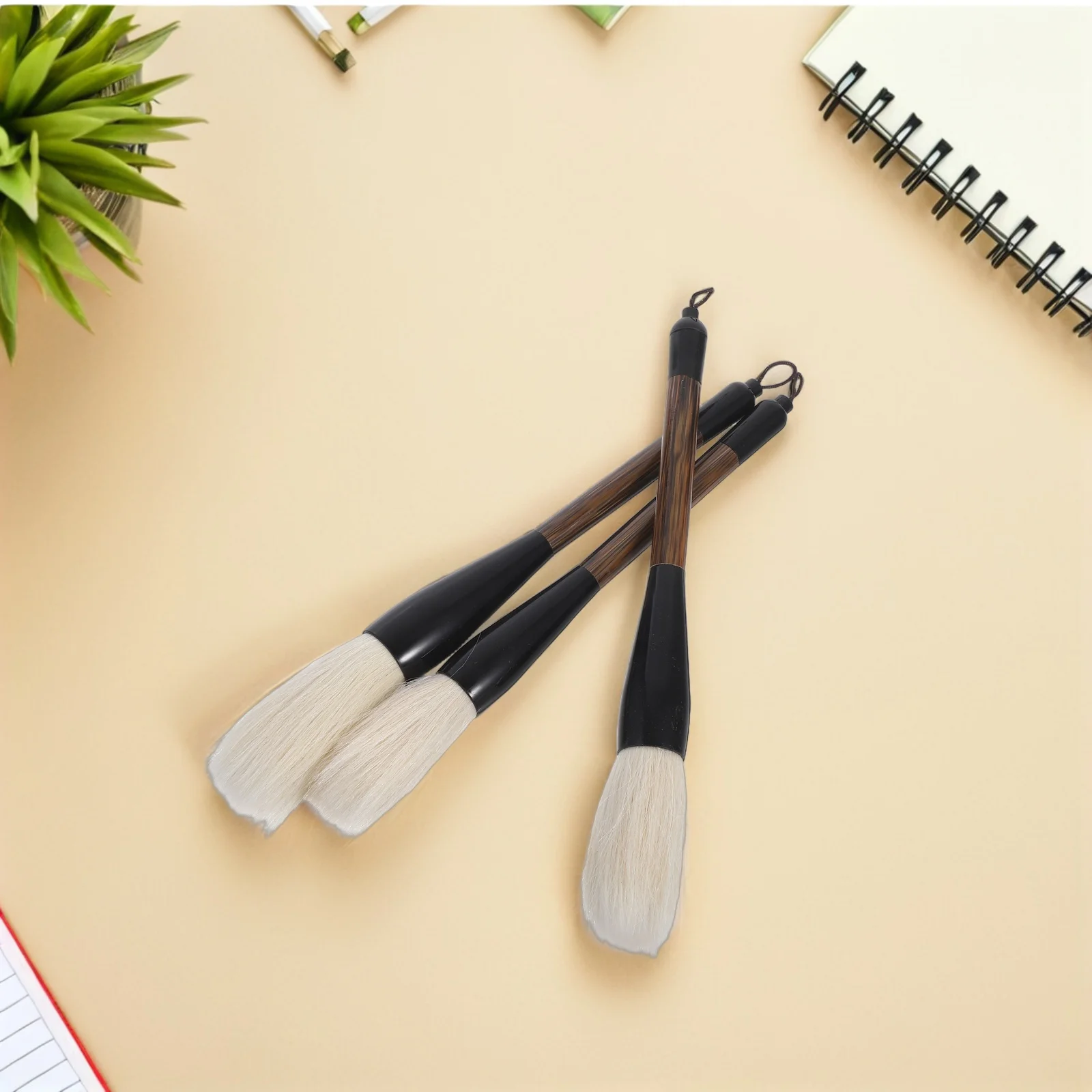 

3Pcs Chinese Calligraphy Brush Hair Set Large Medium Small Traditional Sumi Painting Ink Brush for Artists Beginners