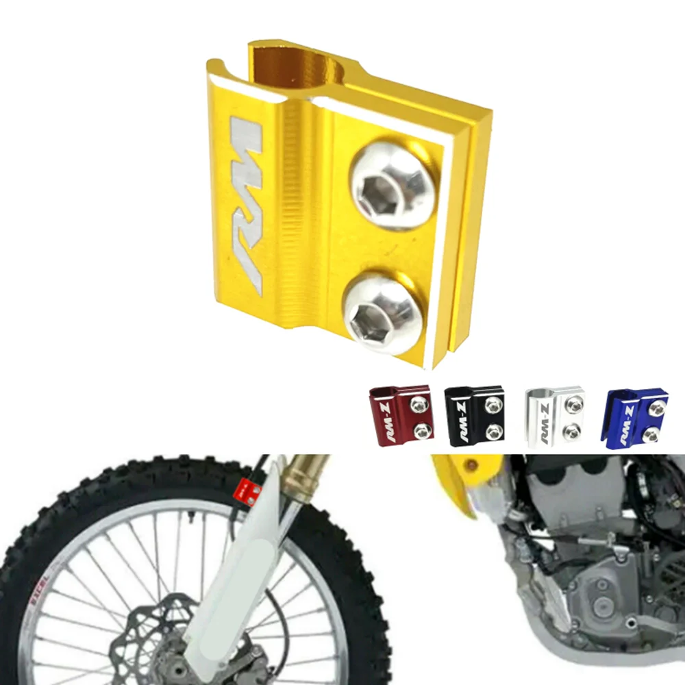 RM Logo Front Brake Hose Clamp Holder Guide FOR SUZUKI RM85 RM125 RM250 Motorcycle CNC Clamping Lines RM 85 125 250