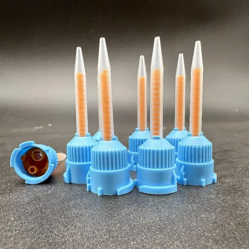 

10/50Pcs Impression Mixing Dispensing Gun Accessories Dental Materials Impression Mixing Tips Silicone Rubber Mix Head 10:1