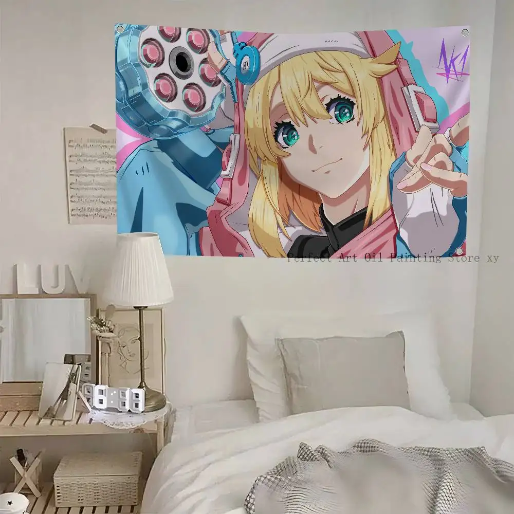 أنيمي مذنب جير بريدجيت العلم لافتات أربعة حفرة العلم البوليستر ديكور خارجي غرفة الجمالية #6