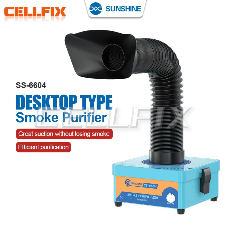 SUNSHINE SS-6604 Mini aspiratore di fumi portatile assorbitore di fumo per saldatura sistema di purificazione della polvere con filtro a 3 strati