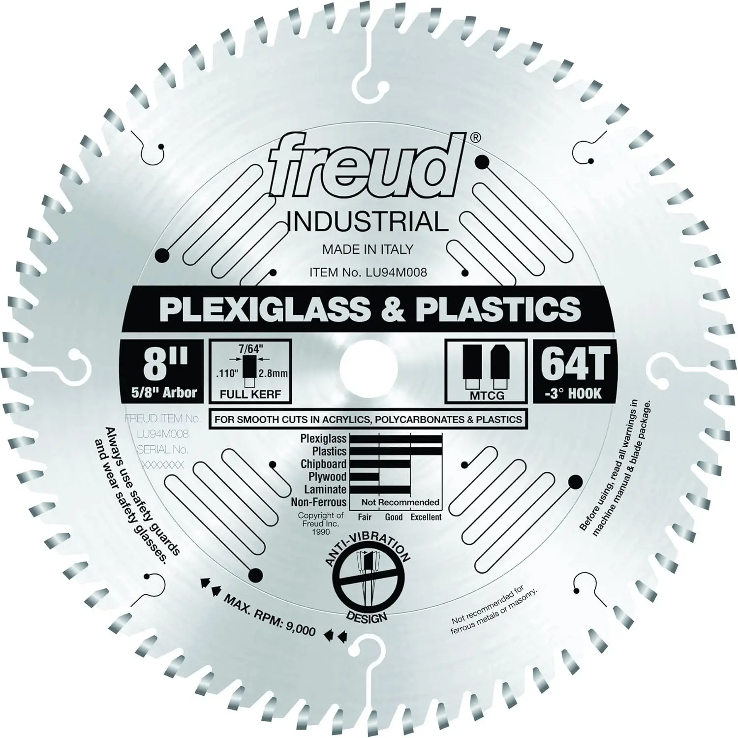 LU94M014: 14" x 108T Plastic Blade